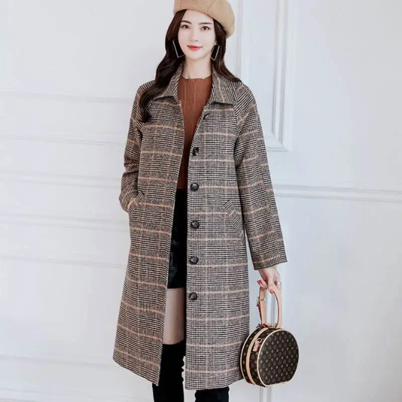 Твидовое шерстяное пальто, блейзер для женщин, большие размеры, офисные женские куртки, зимние шерстяные утолщенные твидовые Модные женские блейзеры для женщин 78