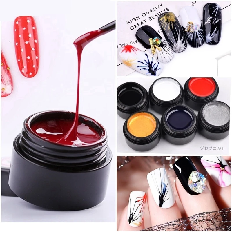 8 мл гель-паук для ногтей веб-краска УФ-гель дизайна проволока рисования