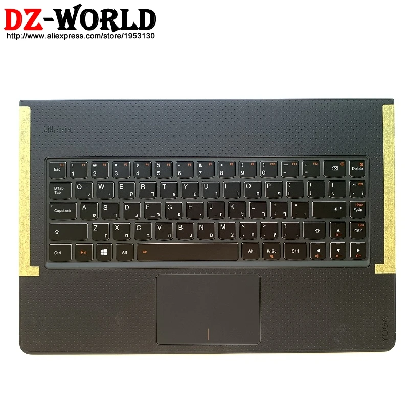 

Palmrest Upper Case With Hebrew Backlit Keyboard Touchpad for Lenovo Yoga 3 Pro 1370 Laptop C Cover 5CB0G97334 SN20F66334