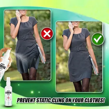 

30/100ML Static Remover Sprays for Hair Clothes Lasting Anti-Wrinkle Anti-Sticking Household Chemicals Anti Static Spray