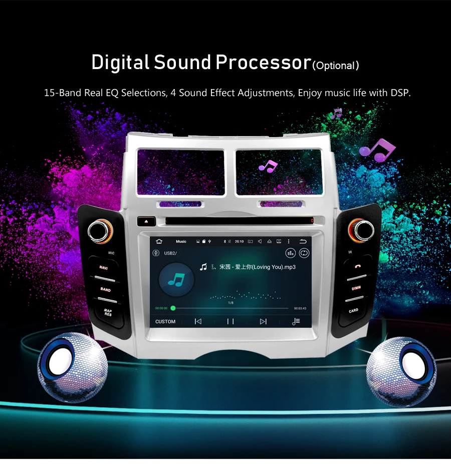 Cheap IPS Android 9.0 Car DVD player GPS Navigation Multimedia Stereo For Toyota Yaris 2005-2011 Auto Radio Audio Bluetooth Headunit 9