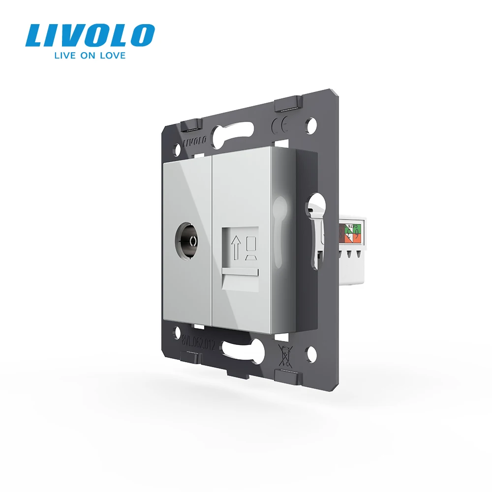 Настенная розетка/розетка Livolo для компьютера и ТВ без переходника|outlet socket|socket
