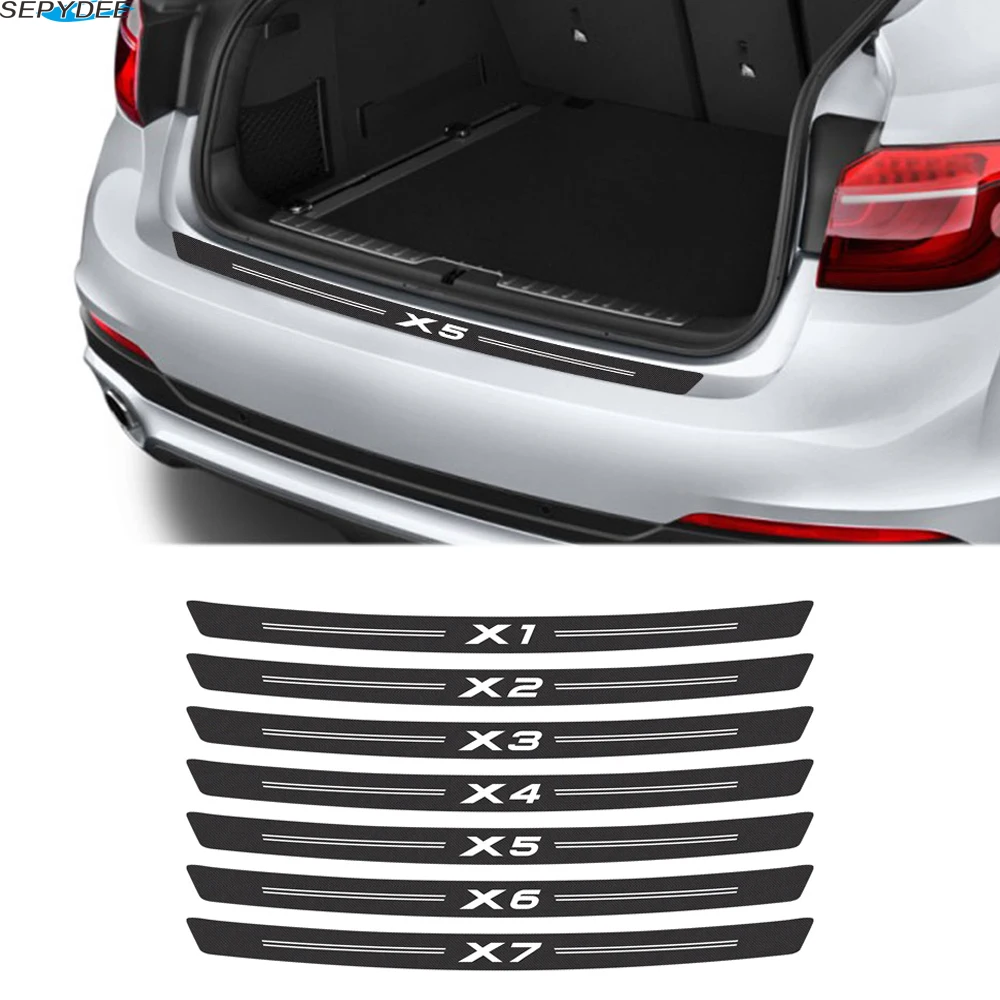 Карбон волокно багажника наклейки для BMW X5 E53 E70 E83 F15 G05 X1 F48 X3 F25 X6 E71 X2 F39 X4 F26 X7 G07
