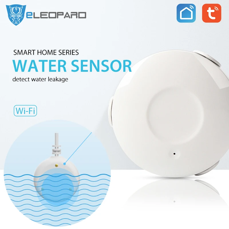 

ELEOPARD Wireless Smart WiFi Water Sensor DIY Flood and Leak Detector Detachable Sensor