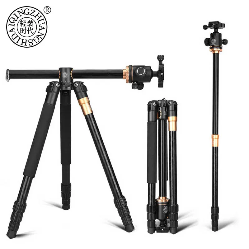 QZSD Q999H Aluminium Alloy Camera Tripod Video Monopod Professional Extendable Tripod with Quick Re