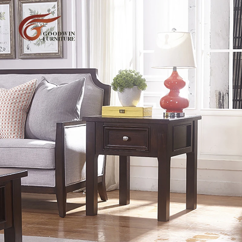 End Table ТВ стол мебель для гостиной и кофе talbe дерево и конец talbe черный WA381 - Цвет: End Table