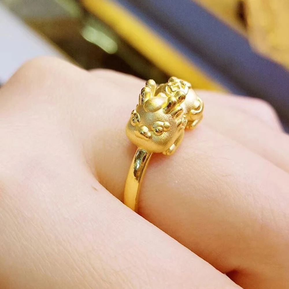 Buy Heart Ox Baby Gold Ring 24K 0.999 Pure 3.75g 한돈 Dol Ring Engraved Baby  Ring Baby Gold Band 1st Ring 돌반지 순금 돌 반지 Baby Gold Ring Online in India -