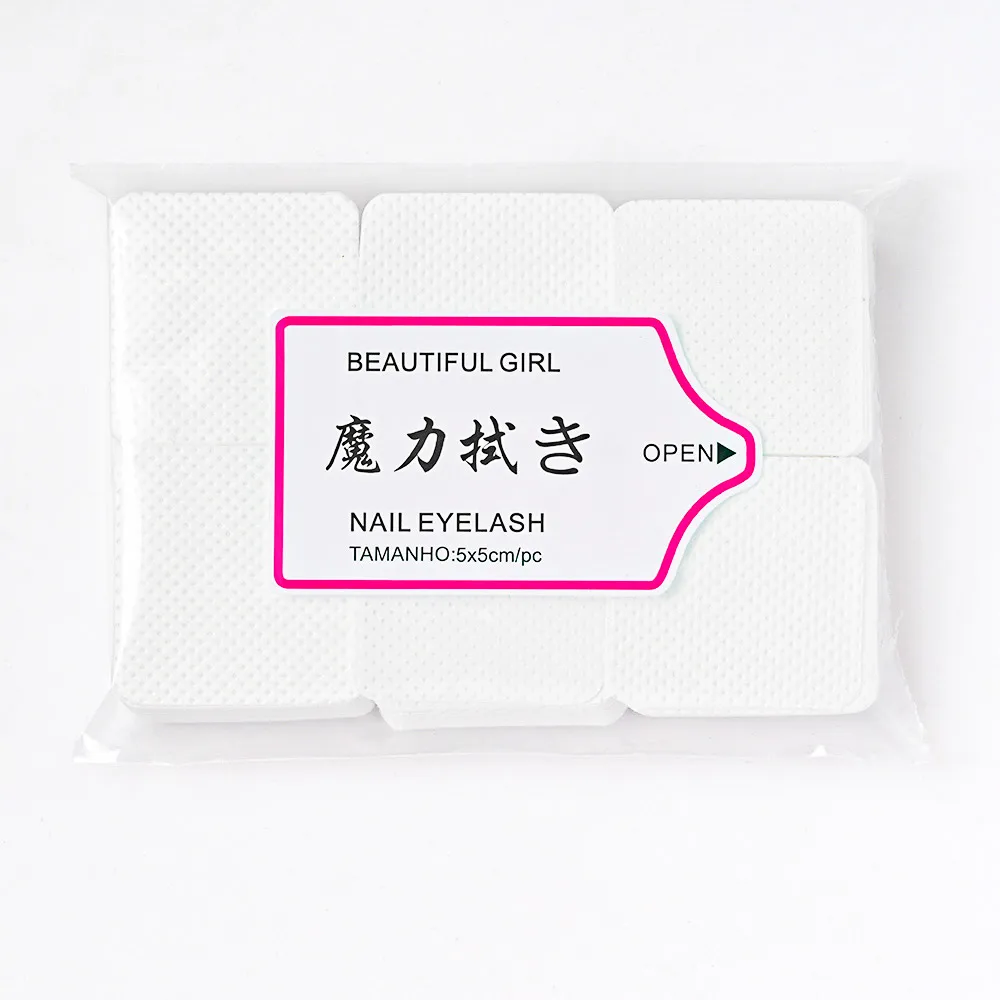 

300PCS/Bag Nail Polish Remover Non-woven Lint Cotton Pads Manicure Gel Clean Paper 5cm*5cm