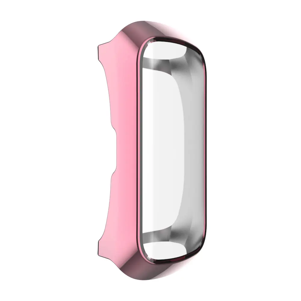 Pink Мягкий ТПУ защитный чехол для samsung Galaxy Fit e смарт-часы крышка Полный экран протектор оболочки аксессуары для часов - Color: Pink