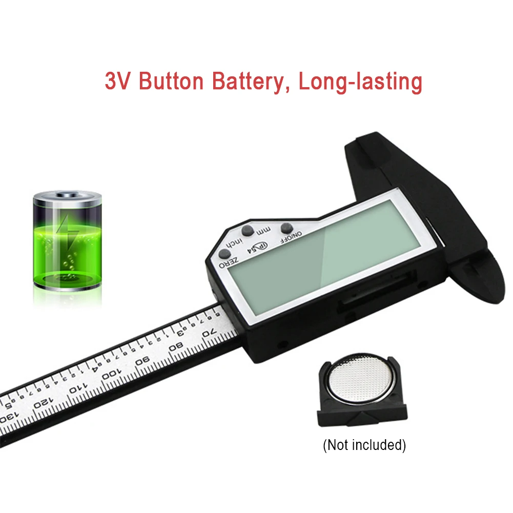 

Dial Zero Setting Accurate Measuring DIY Gauge Vernier Caliper Digital Electronic IP54 Waterproof Mini Battery Operated Tool