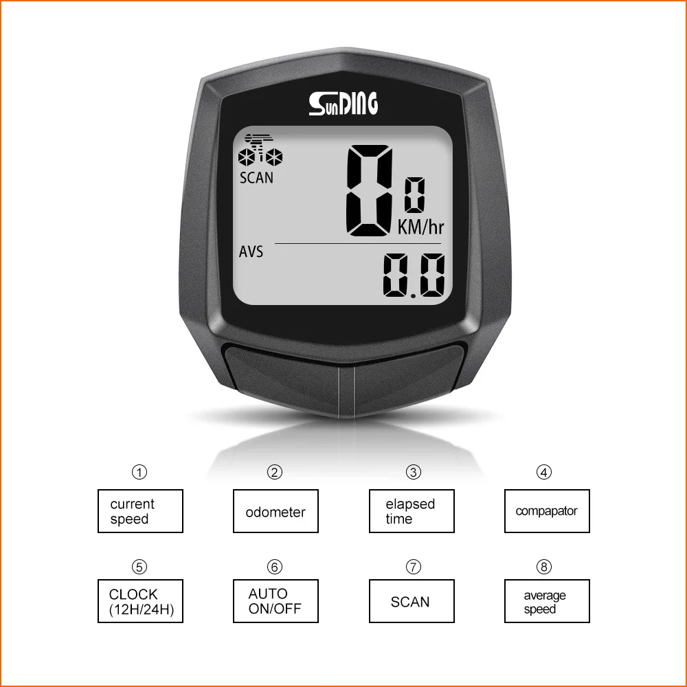 Проводной велосипедный компьютер Sunding, многофункциональный компьютер, велосипедный скорость, одометр, водонепроницаемый датчик скорости велосипеда, горячая распродажа
