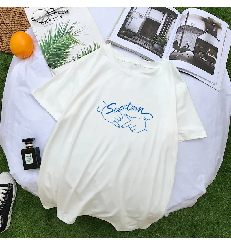 Kpop T-shirt Casual Korean Seventeen T Shirt Women Short Sleeve Harajuku Streetwear Loose Tee Shirt Femme Tumblr Camiseta Mujer (10)