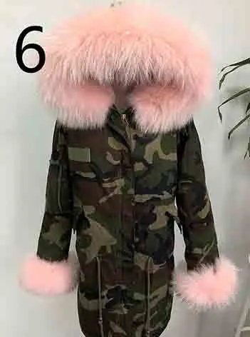 Princess Pink Fur Парка с воротником из натурального меха енота зимняя меховая куртка женская куртка женские парки зимняя куртка - Цвет: Princess Pink Fur