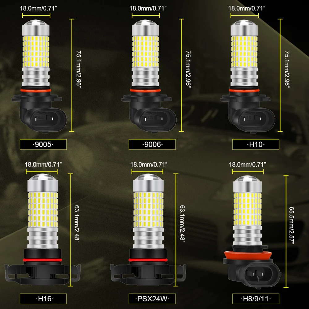 lâmpada 144 led para mitsubishi lancer outlander skoda octavia fabia a7 a5