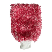 Автомобиль плюшевые очистка обеззараживания микрофибры перчатки красный