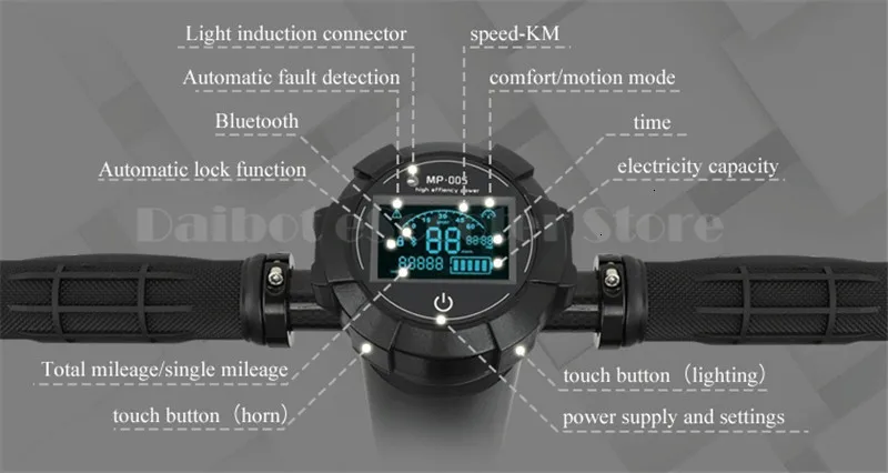 Daibot Monowheel Electric Unicycle Self Balancing Scooters 800W With BluetoothAPPGPS One Wheel Adult Smart Electric Scooter    (4)