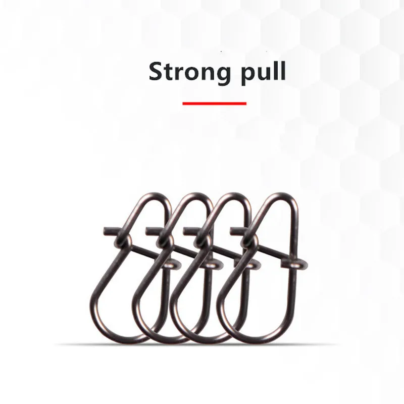 

10pcs/bag Gourd Type Stainless Steel Hook Swivel Solid Rings Safety Snaps Fast Clip Lock Snap Connector Fishing Tackle Tool