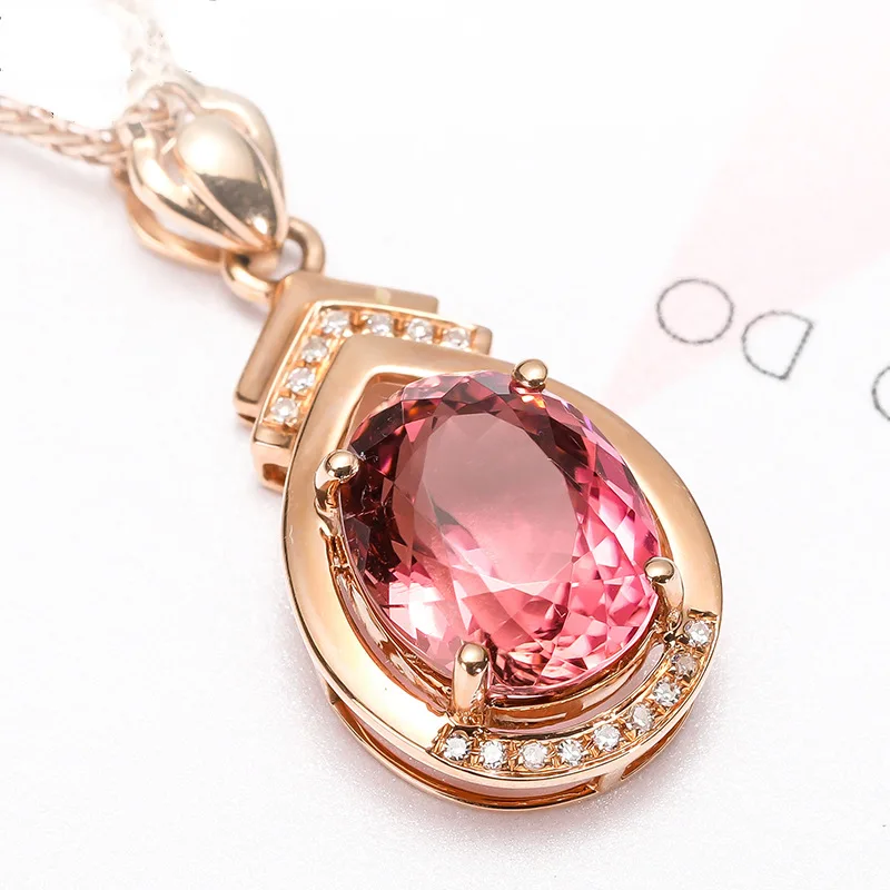 

Luxury Women Rose Gold Gem Necklace Crystal Zircon Necklace Engagement Wedding Necklace Cocktail Party Jewelry Valentine Day Gif