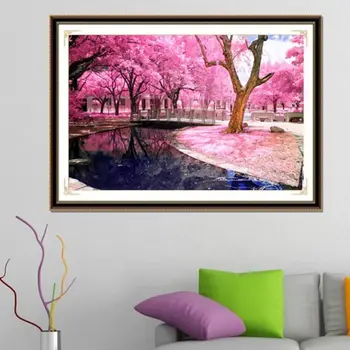 

5D Diamond Painting Landscape by Number Kits Painting Cross Stitch Full Drill Crystal Rhinestone Embroideried for Home
