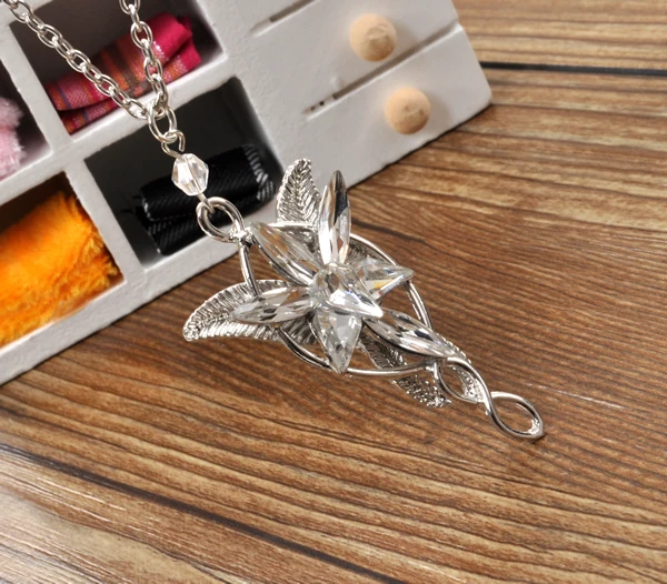 Arwen Evenstar кулон фильм ювелирные изделия кристалл Сумеречная звезда серебряный