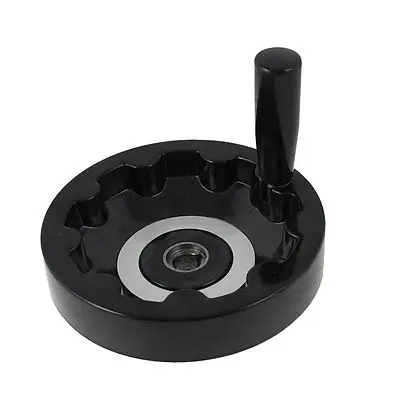 

Foldable Revolving Handle 160mm Diameter Hand Wheel Black