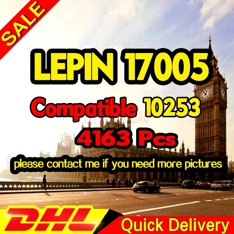

LP 17005 4163Pcs City Big Clock Model Building Kit Set Blocks Bricks Children LP Gift LPings Toys lone 10253