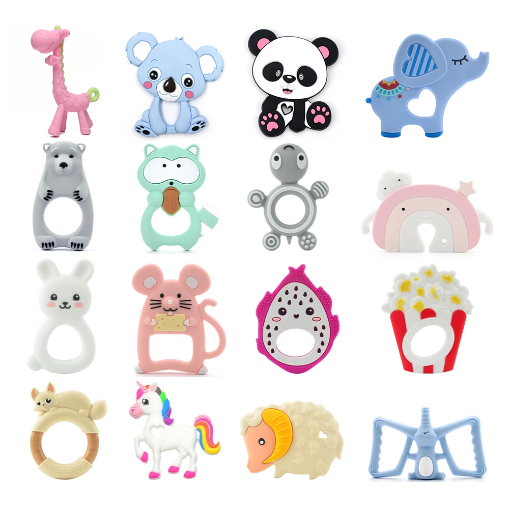 Silicone Necklace-Accessories Teething Toys Unicorn Panda Chew Diy Baby Bpa-Free Infant