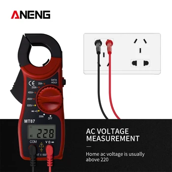 

Mini Digital Clamp Multimeter Amper Clamp Meter Test Current Clamp Current Voltage Transitor Tester Power Meter