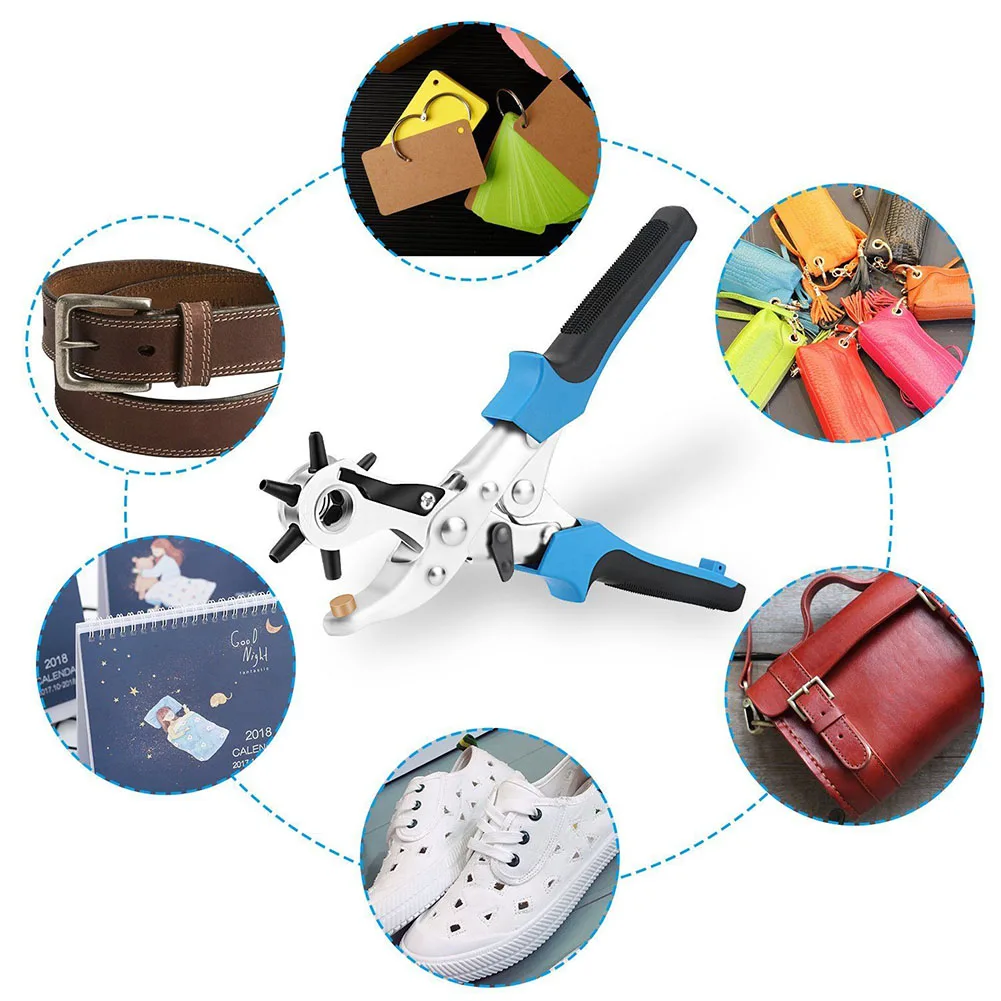 

Leather Belt Hole Punch Puncher Tool Hole Maker Revolving Rotary Tools AUG889