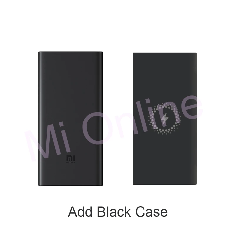 Add Black Case Xiaomi Mi Беспроводной внешний аккумулятор 10000 мАч Qi быстрое зарядное устройство PLM11ZM 10000 мАч Внешний аккумулятор для iPhone X Xs MAX Samsung - Цвет: Add Black Case