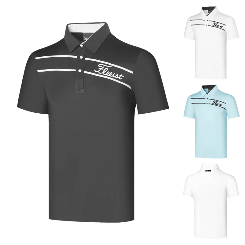 New golf clothing men_ Summer short sleeve T shirt outdoor sports