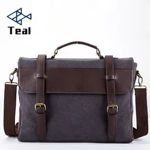 Деловые сумки-мессенджеры для мужчин, Холщовый портфель кофейного цвета, черная сумка через плечо, Ретро стиль, повседневная офисная дорожная сумка