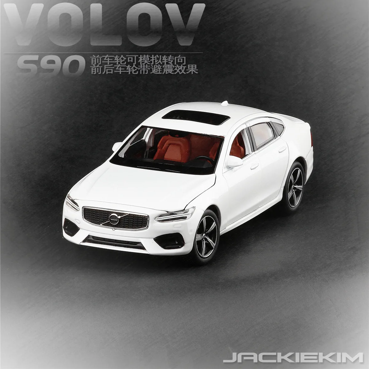

JK1/32 Volvo S90 Car Six Door Suspension Steering Alloy Car Model Sliding Collection Toy Model Car