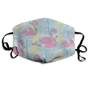 

Palm Tree Leaves Flamingo Bird Tropical Marvellous Dust Mouth Mask Reusable Anti-Dust Face Mask Adjustable Earloop Skin