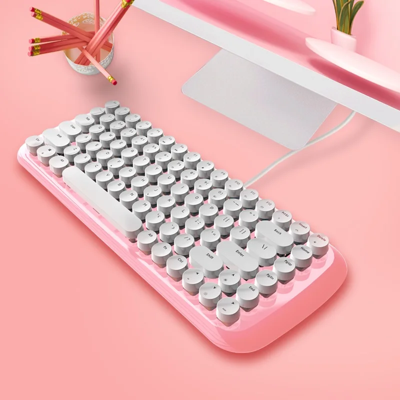Mofii Candy-M Ergonomic Backlit USB Wired Mechanical Keyboard Cute ...