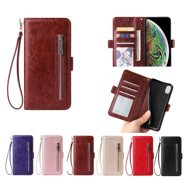 

For Huawei Mate 20 10 Lite Wallet Leather Case fashion zipper Flip Stand for Huawei Mate 20 Pro Cover Mobile Phone Bag