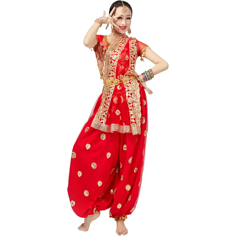 2020 New India Traditional Tops For Woman Ethnic Styles Embroidery Sets Daily Elegent Lady Suit Stage Performance Cloth