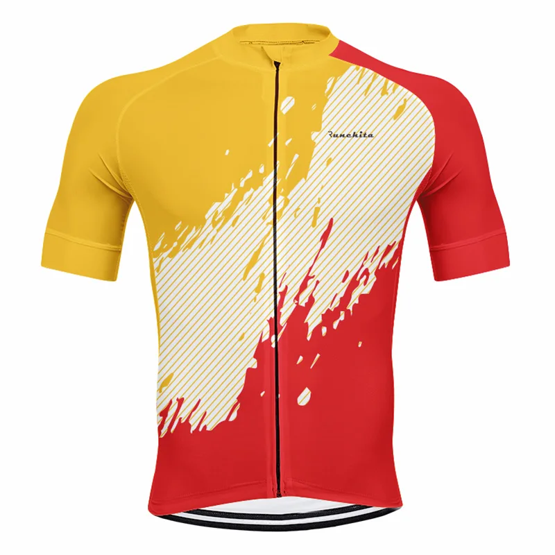 Jersey 02 Майо ciclismo RUNCHITA Лето короткий рукав Велоспорт Джерси быстросохнущая mtb Джерси мейло из Джерси для езды на велосипеде mallot ciclismo - Цвет: Jersey 02