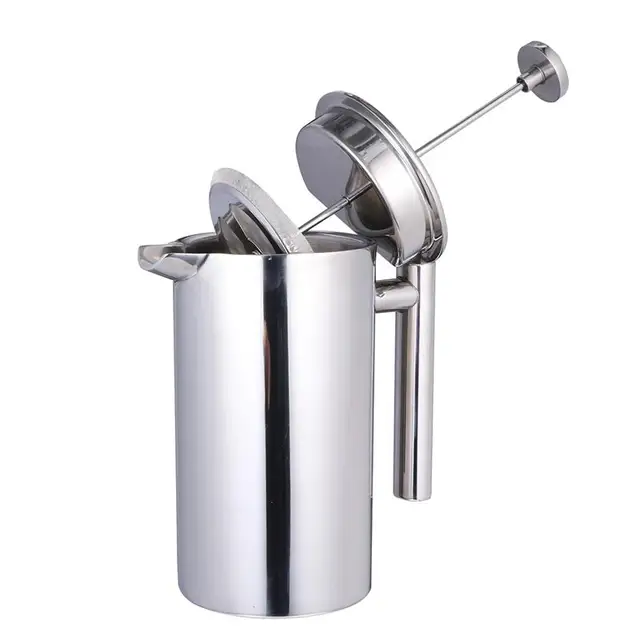 $US $16.38 1000/800/350ml Double Layer Insulation Teapot Stainless Steel Coffee Tea Maker with Filter French P