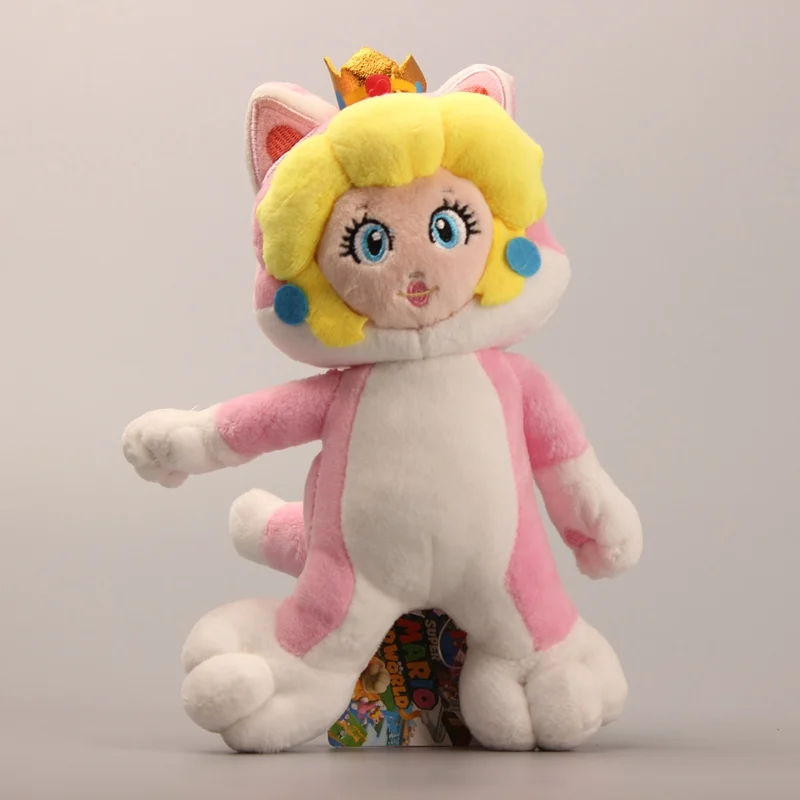 10 шт./партия Марио 3D мировой персонаж мягкая кошка Марио Луиджи кошка принцесса розалина и синяя плюшевая жаба игрушки Детский подарок