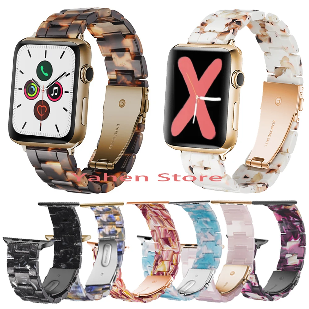 Ремешок керамический для Apple Watch Series 4 5 3 2 1 резиновый браслет мужчин и женщин