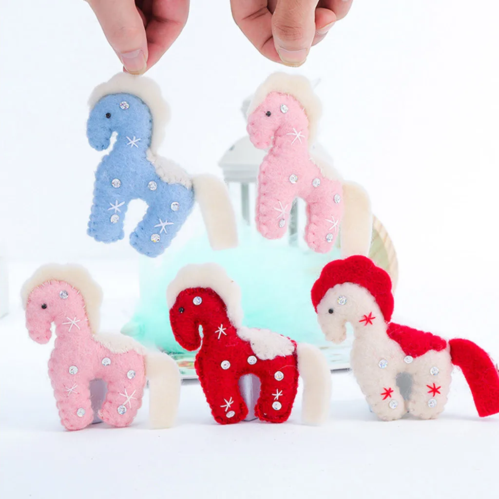 3 шт. HandmadeFeltPony рождественские аксессуары рождественские украшения домашние Семейные Аксессуары дропшиппинг Новые Лучшие продажи