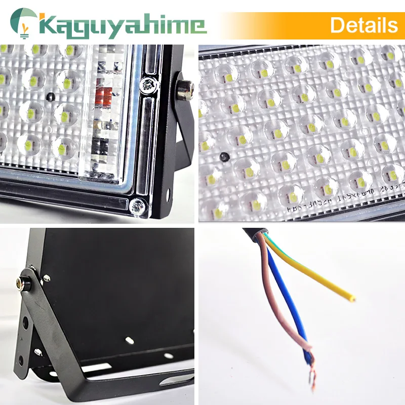 =(K)= LED Flood Light 50W RGB Floodlight 220V LED Street Reflector Spot Lamp waterproof IP65 outdoor Lighting led spotlight