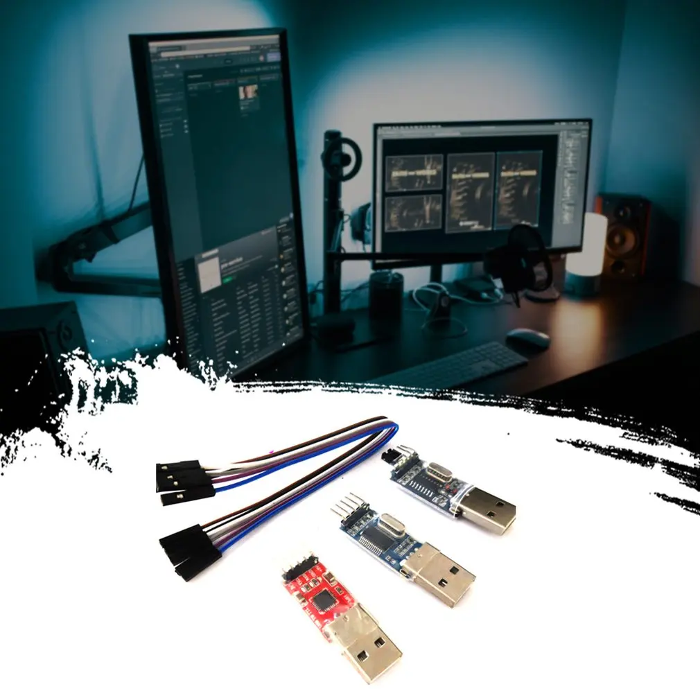 Brush Module Kit 3PCS / Lot = 1pcs Pl2303+ 1pcs CP2102+ 1PCS CH340 USB to TTL Durable Professional Brush Module