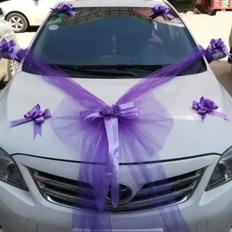 Свадебные автомобильные головы декоративные свадебные цветы вечерние праздничные украшения Искусственный бант из ленты украшения с розами