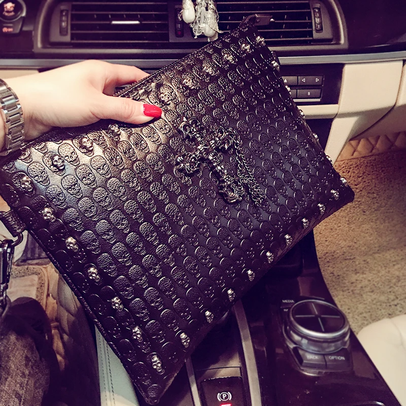 Cena Tidog koreańska wersja torebki z czaszki IPAD sprzęgło torba