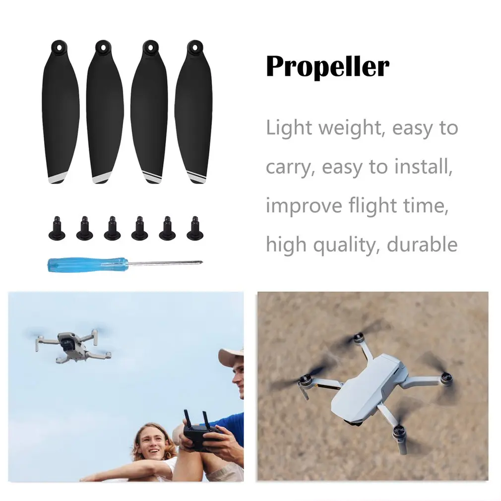 Мини-пропеллеры 4726 для Dji Mavic, мини-Дрон, тише, полёт, золотая, Серебряная линия, мощные складные, малошумные пропеллеры