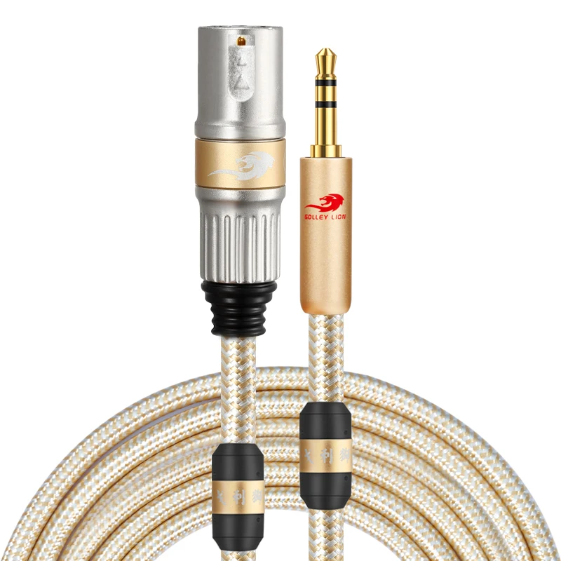 HiFi Mic Cable 1 8 Mini Jack 3 5mm to XLR 3 Pin Male Headphone PC Sound Card to Condenser Microphone Cable 1M 2M 3M 5M 8M 10M