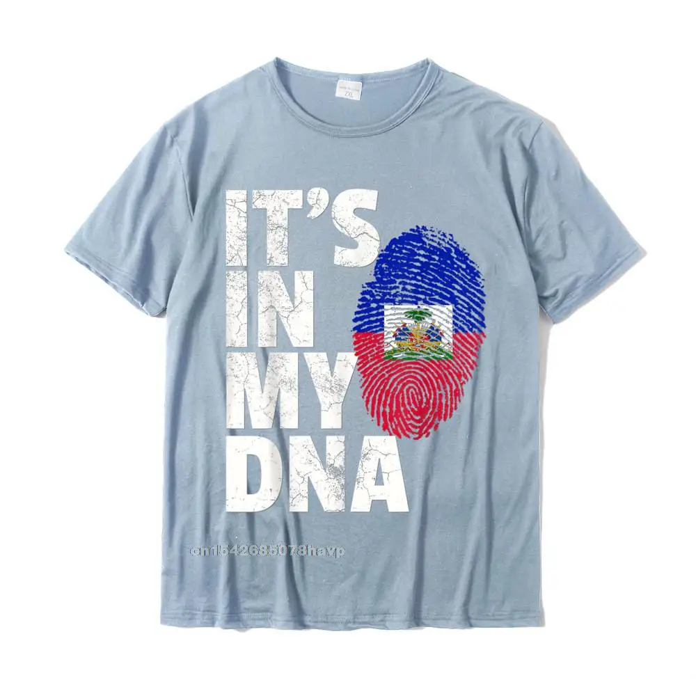 Normal 100% Cotton Top T-shirts for Men Short Sleeve Custom Tees 2021 New Summer Round Collar T Shirts 3D Printed ITS IN MY DNA Haiti Haitian Flag T Shirt Pride Country Gift__2039. navy