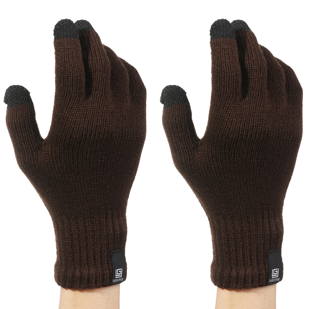 Перчатки вязаные утепленные кашемировые однотонные для мужчин|soft gloves|gloves knitwinter